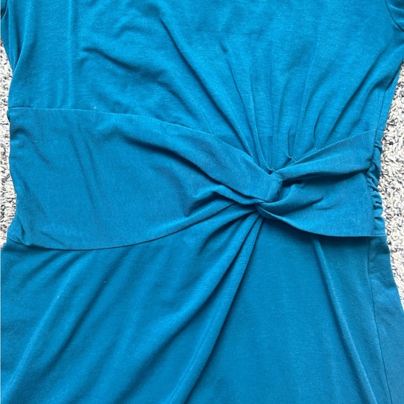 Lands’ End Teal Midi Style Easy to Wear Slip on Dress size 6-8 - Picture 6 of 8